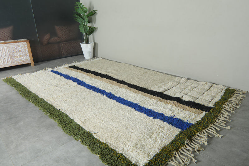 Beni ourain rug 7.5 x 11.6 feet hand knotted rug - Moroccan area rug