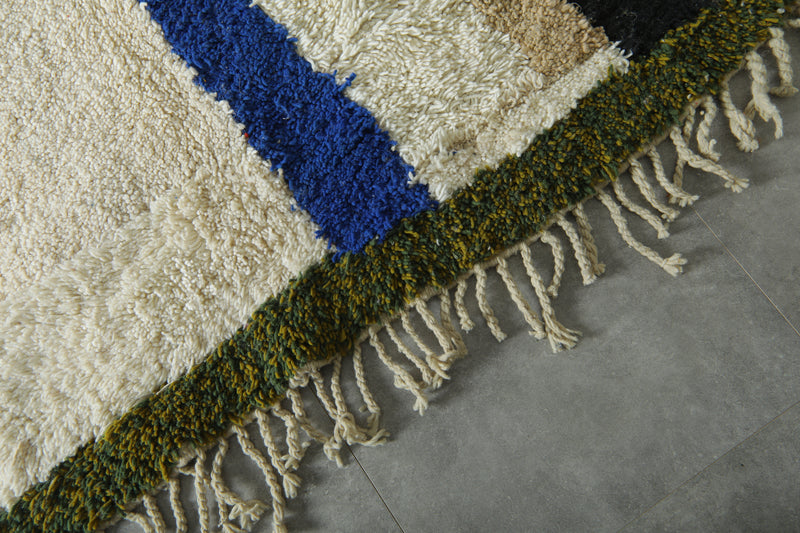 Beni ourain rug 7.5 x 11.6 feet hand knotted rug - Moroccan area rug