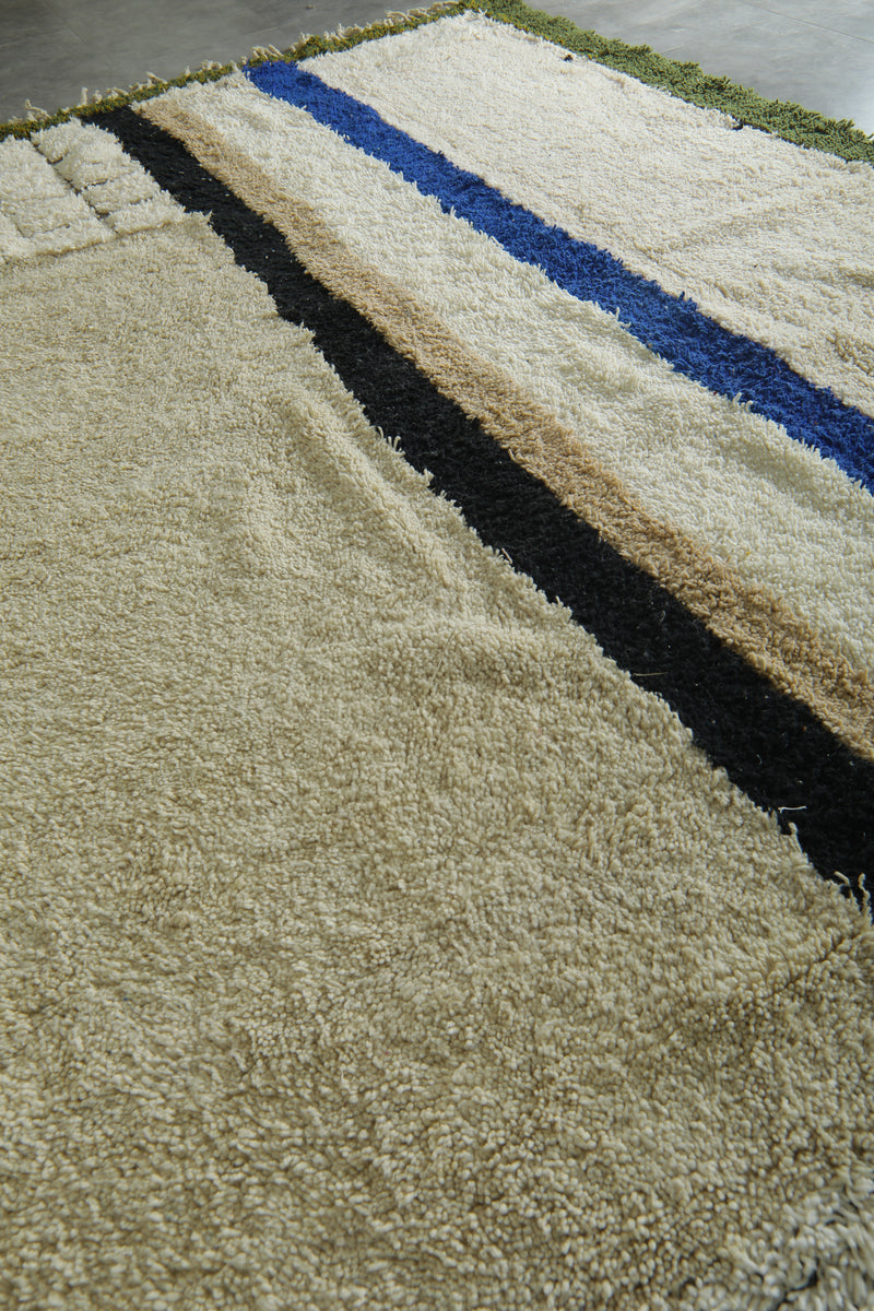 Beni ourain rug 7.5 x 11.6 feet hand knotted rug - Moroccan area rug