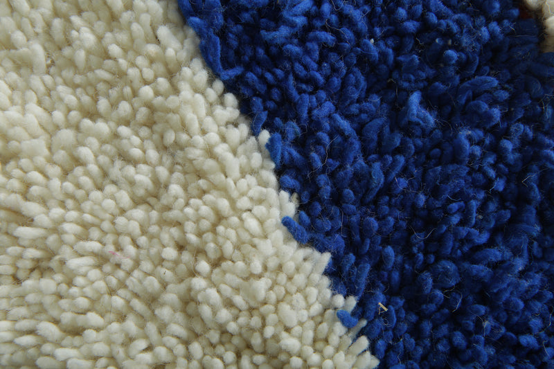 Beni ourain rug 7.5 x 11.6 feet hand knotted rug - Moroccan area rug