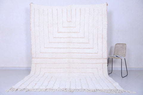 Beni Ourain Beige Moroccan rug - Berber handmade carpet - custom Rug