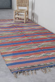 Vintage runner kilim 4 ft x 9 ft Zemmour rug