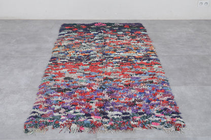 Moroccan Boucherouite rug 3.6 X 6.6 Feet