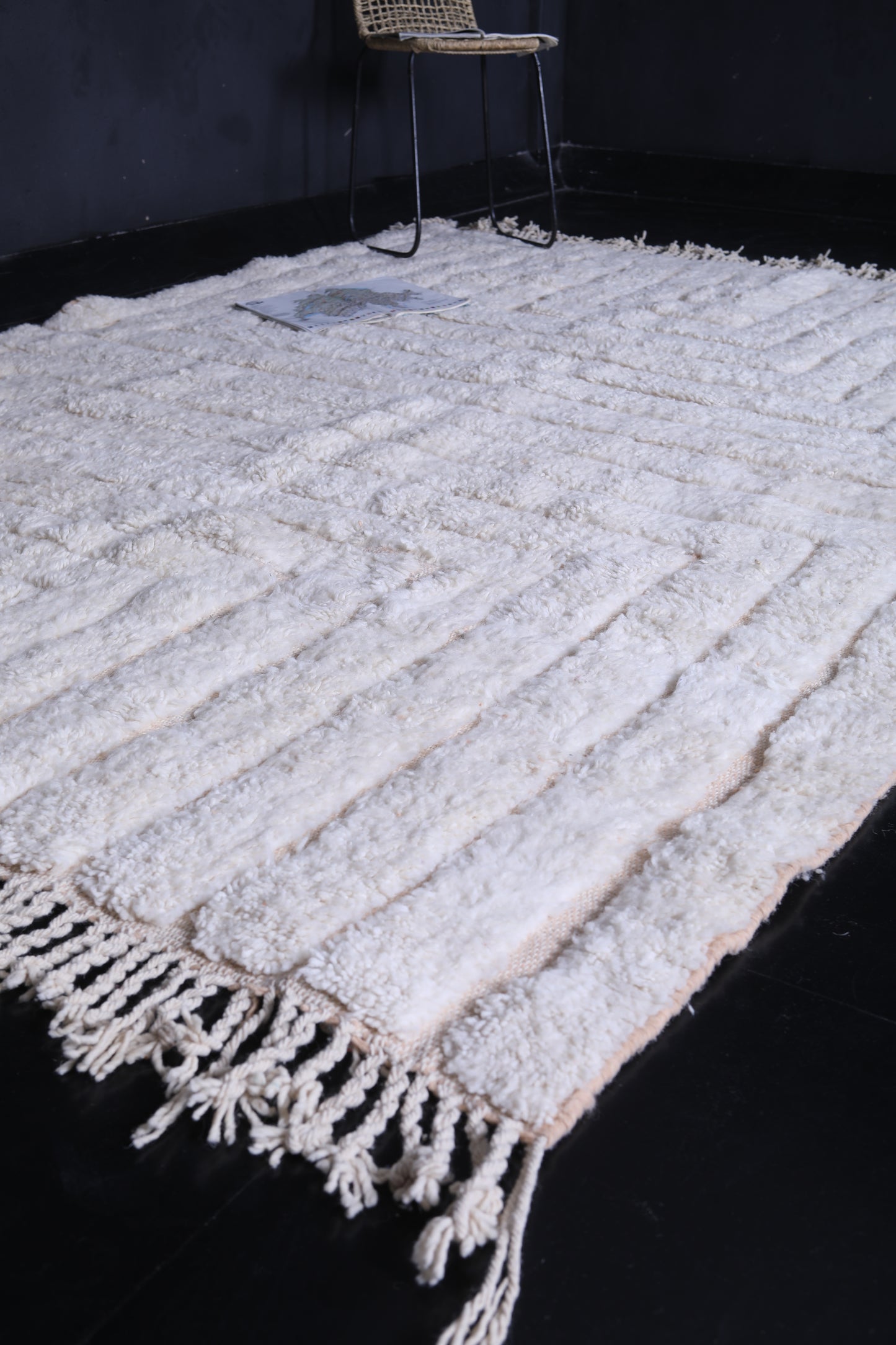 Beni Ourain Beige Moroccan rug - Berber handmade carpet - custom Rug