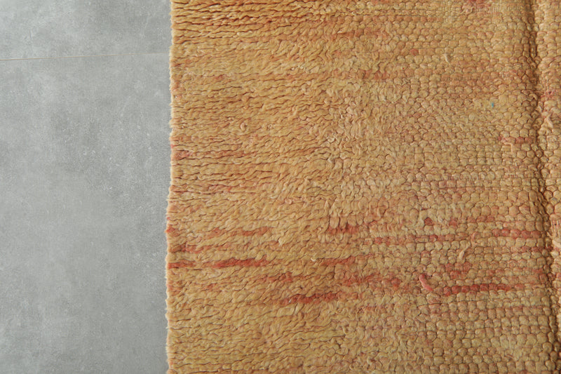 Minimalist beige Moroccan wool rug - 3.6 ft x 7.1 ft