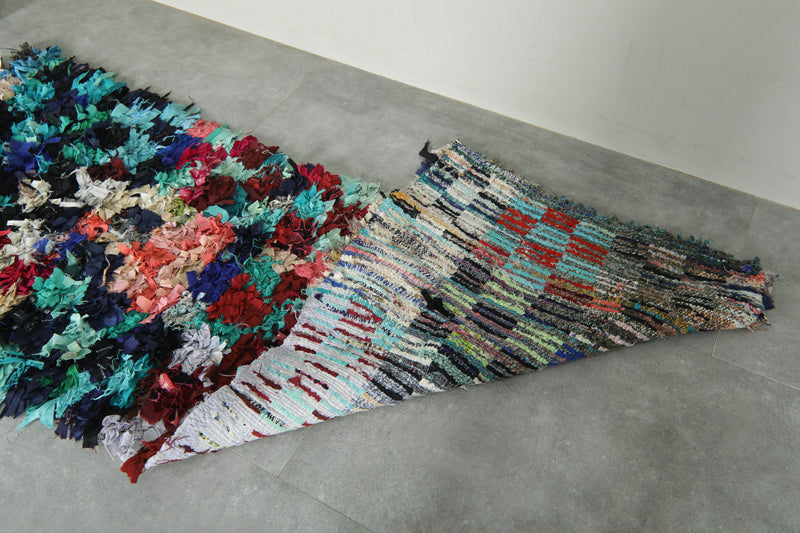 Moroccan boucherouite runner rug - 2.5 ft x 7 ft