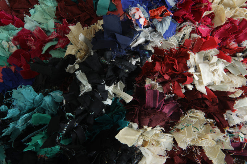 Moroccan boucherouite runner rug - 2.5 ft x 7 ft