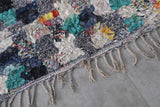 Colorful runner Boucherouite rug 3.5 X 8.4 Feed