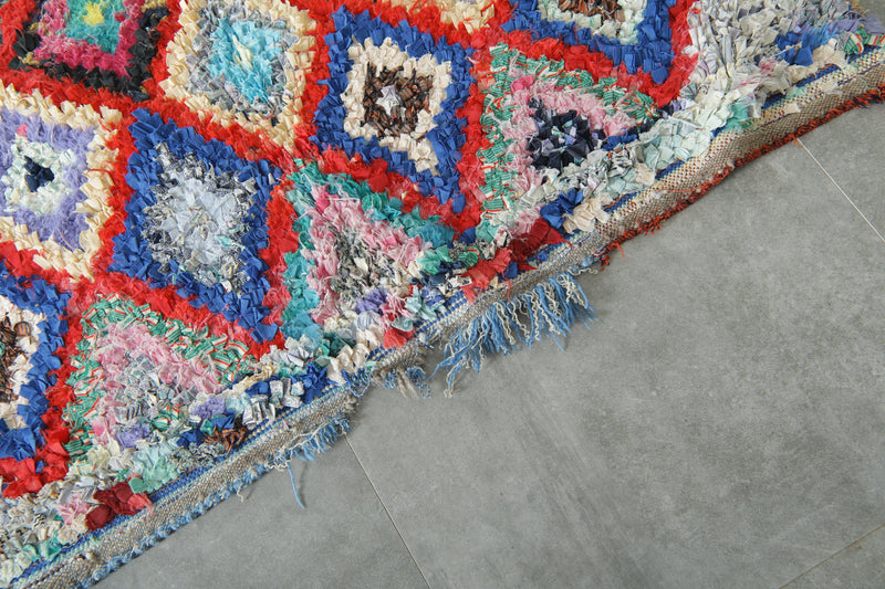 Handmade Moroccan boucherouite rug - 4.2 ft x 6.5 ft