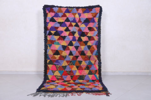 Moroccan berber rug 3.6 X 6.9 Feet - Boucherouite Rugs