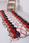 Moroccan berber rug 2.2 X 5.9 Feet - Boucherouite Rugs