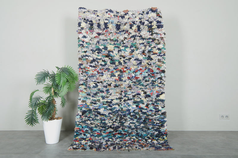 Handwoven Moroccan boucherouite rug - 3.9 ft x 6.7 ft