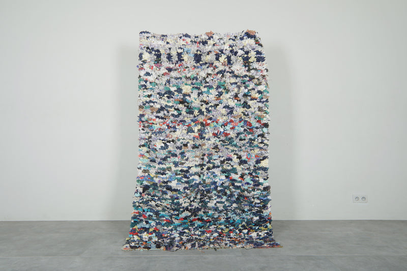 Handwoven Moroccan boucherouite rug - 3.9 ft x 6.7 ft