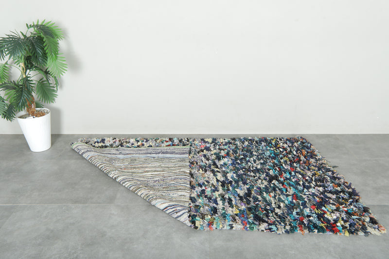 Handwoven Moroccan boucherouite rug - 3.9 ft x 6.7 ft