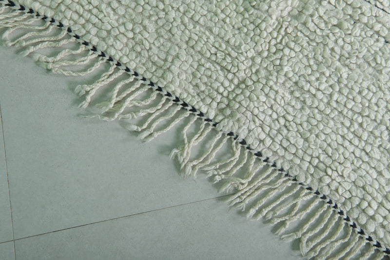 Handmade Berber Rug 5.4 x 6.3 Feet - Minimalist Moroccan Wool Carpet - moroccan rug