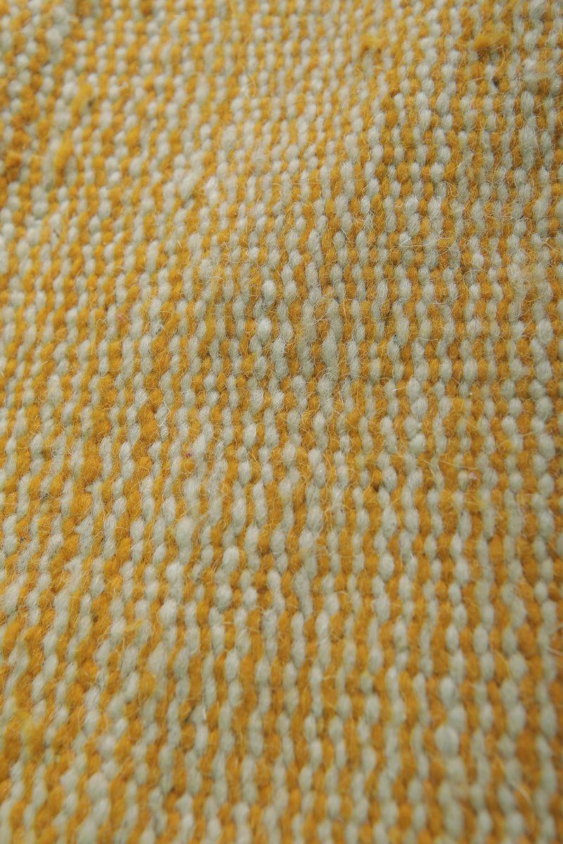 Bright Yellow Moroccan Rug - 3.4 X 5.3 Feet | Handwoven Style - Flat woven rugs