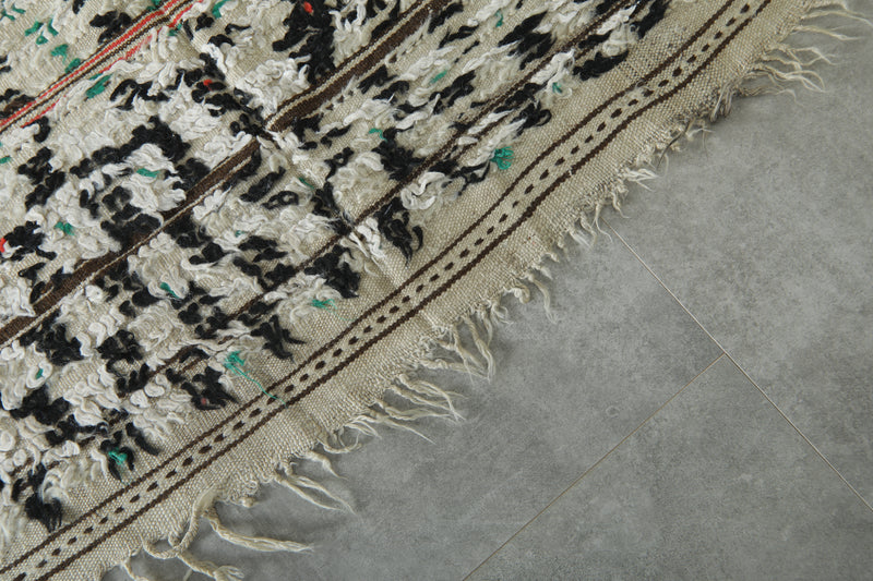 Flatwoven Moroccan tribal rug - Handwoven style - 4 ft x 8.9 ft