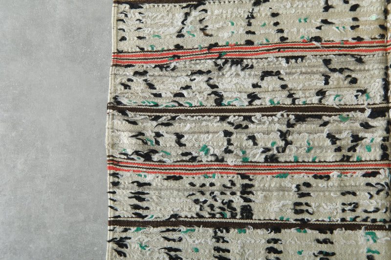 Flatwoven Moroccan tribal rug - Handwoven style - 4 ft x 8.9 ft