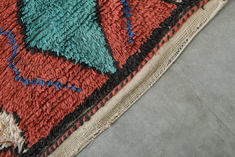 Terracotta red Moroccan runner rug - Diamond pattern - 3.2 ft x 9.8 ft