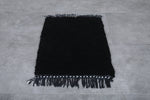 Moroccan black rug 2 X 2.9 Feet