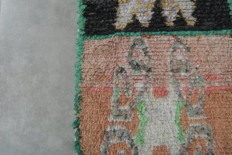 Patchwork Symbol Moroccan Rug – 8.6 x 4.3 ft - Boucherouite Rugs