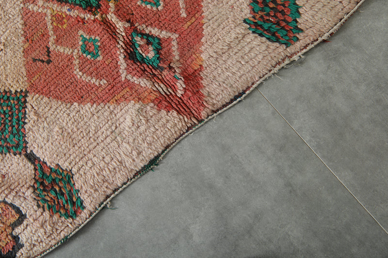 Geometric Moroccan runner rug with geometric design - 3.8 ft x 10.8 ft