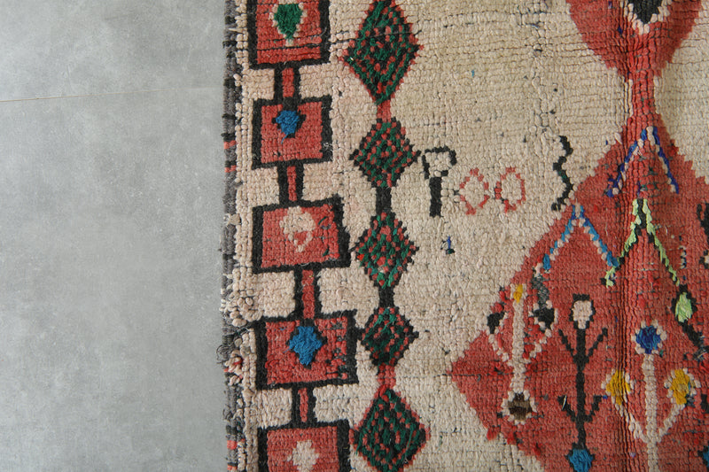 Geometric Moroccan runner rug with geometric design - 3.8 ft x 10.8 ft