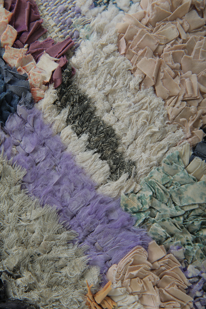 Colorful Moroccan Boucherouite Rug – 2.9 x 4.3 Feet Handwoven Shag Carpet - Boucherouite Rugs