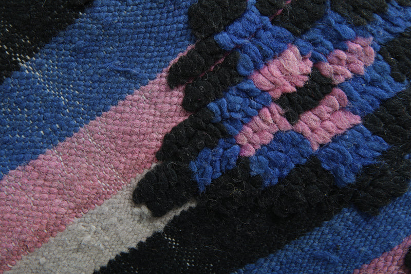 Geometric Moroccan flatwoven rug - 4.7 ft x 7.1 ft