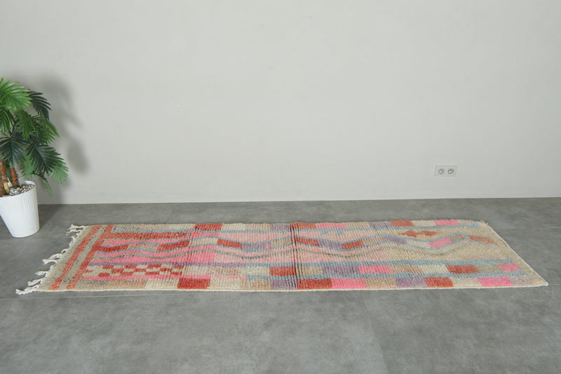 Runner Moroccan rug - Handmade wool rug - 2.3 ft x 9 ft