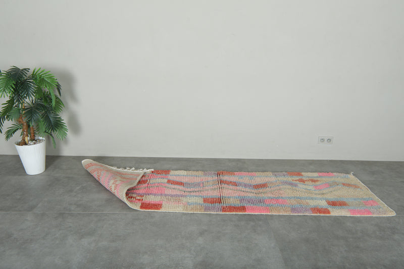 Runner Moroccan rug - Handmade wool rug - 2.3 ft x 9 ft