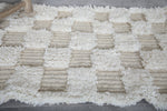 Checkered small Moroccan rug 2 X 3.3 Feet