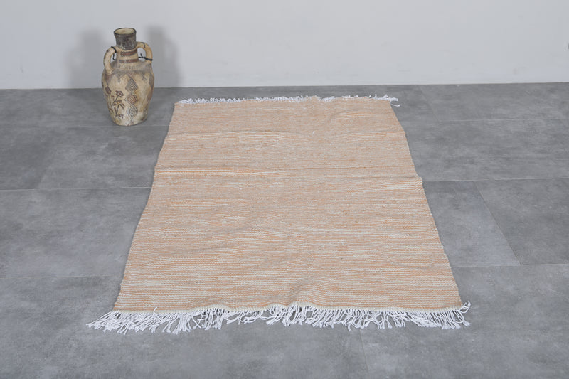 Natural Moroccan Rug - 3.6 X 5.5 Feet | Handwoven Elegance