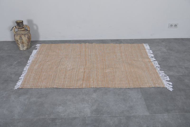 Natural Moroccan Rug - 3.6 X 5.5 Feet | Handwoven Elegance