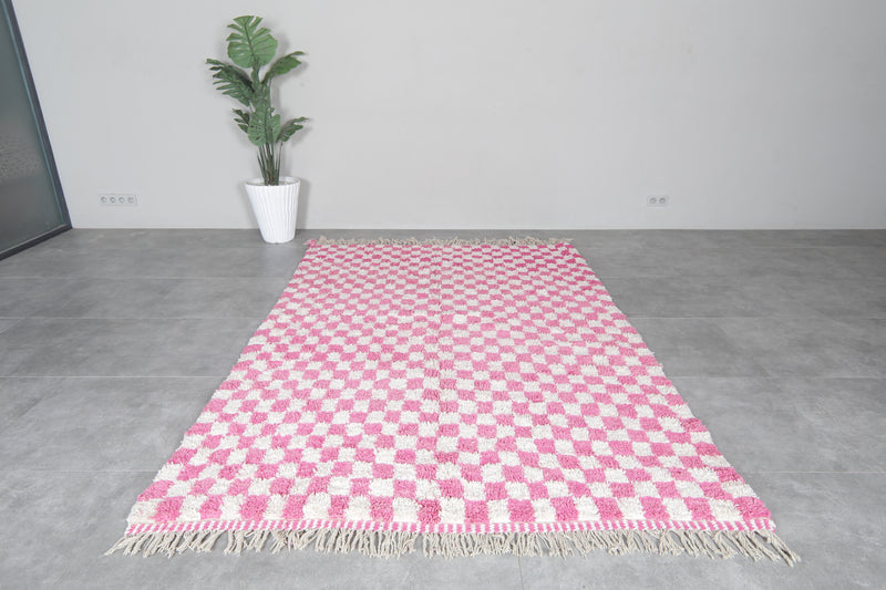 Moroccan wool rug 6.1 feet x 8.9 feet - 