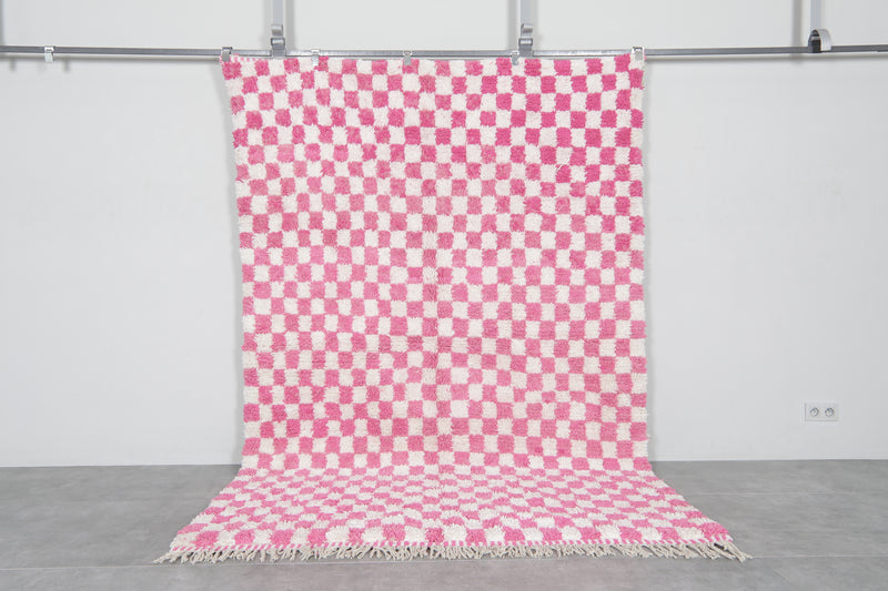 Moroccan wool rug 6.1 feet x 8.9 feet - 