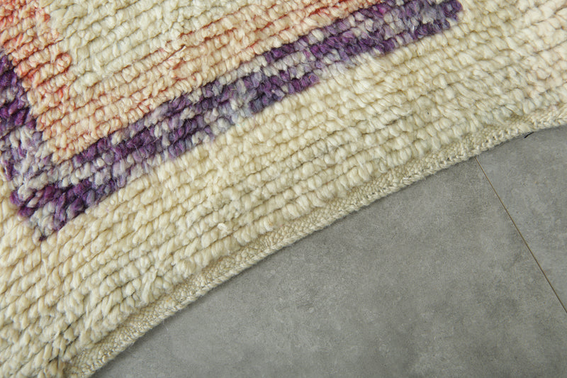 Handwoven Moroccan runner rug - 2.4 ft x 10.4 ft