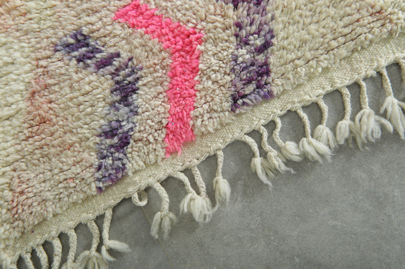 Handwoven Moroccan runner rug - 2.4 ft x 10.4 ft