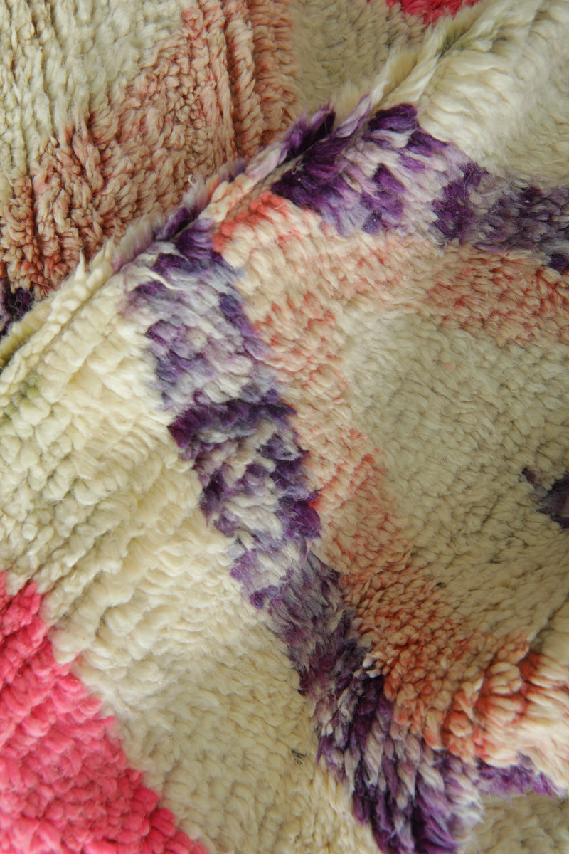 Handwoven Moroccan runner rug - 2.4 ft x 10.4 ft