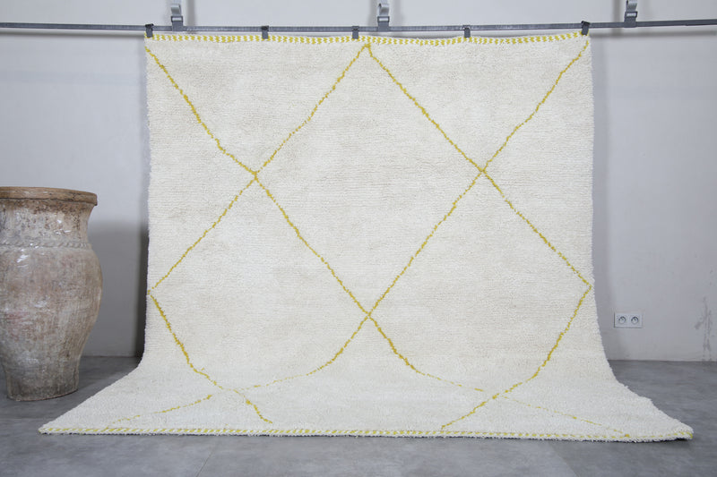 Custom size rug - White Moroccan beni ourain berber rug