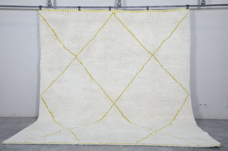 Custom size rug - White Moroccan beni ourain berber rug