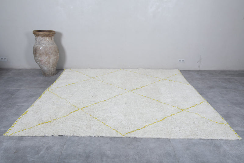 Custom size rug - White Moroccan beni ourain berber rug
