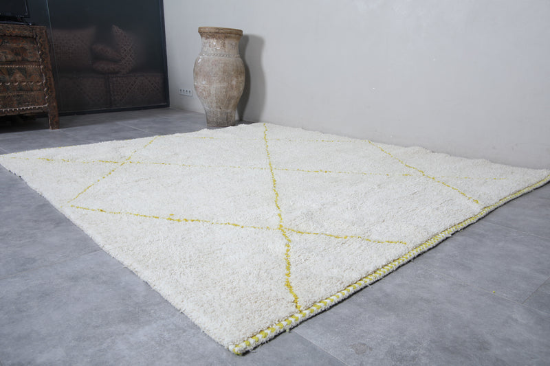 Custom size rug - White Moroccan beni ourain berber rug