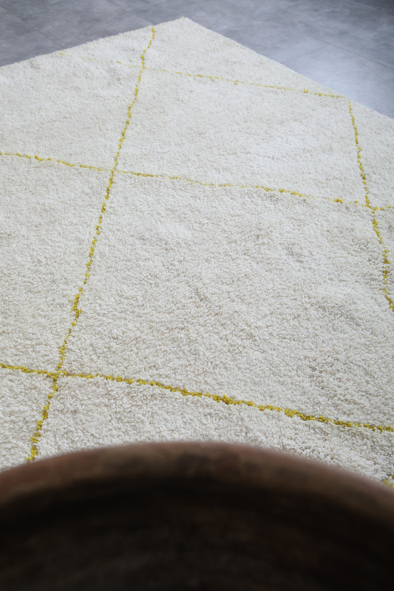 Custom size rug - White Moroccan beni ourain berber rug