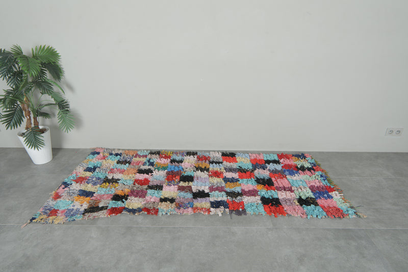 Multicolor Moroccan Boucherouite Rug – 5.2 x 7.5 Feet Handmade Patchwork Carpet - Boucherouite Rugs