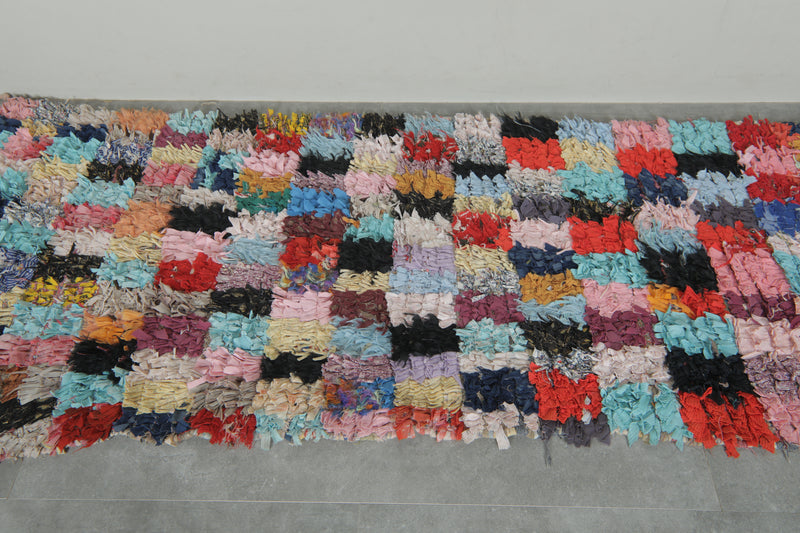 Multicolor Moroccan Boucherouite Rug – 5.2 x 7.5 Feet Handmade Patchwork Carpet - Boucherouite Rugs