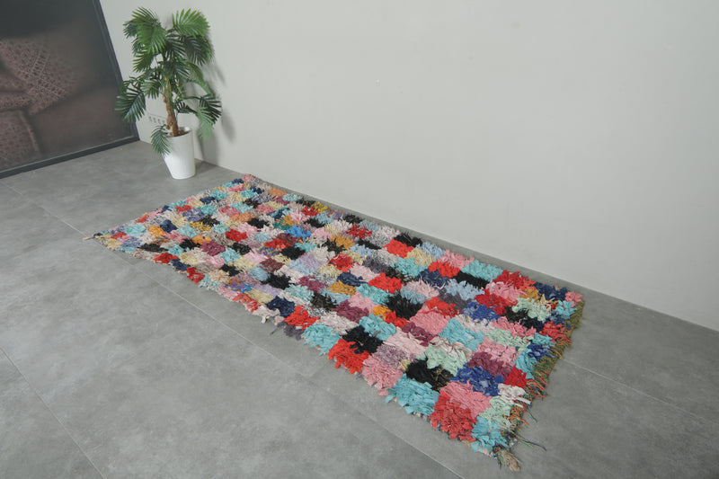 Multicolor Moroccan Boucherouite Rug – 5.2 x 7.5 Feet Handmade Patchwork Carpet - Boucherouite Rugs