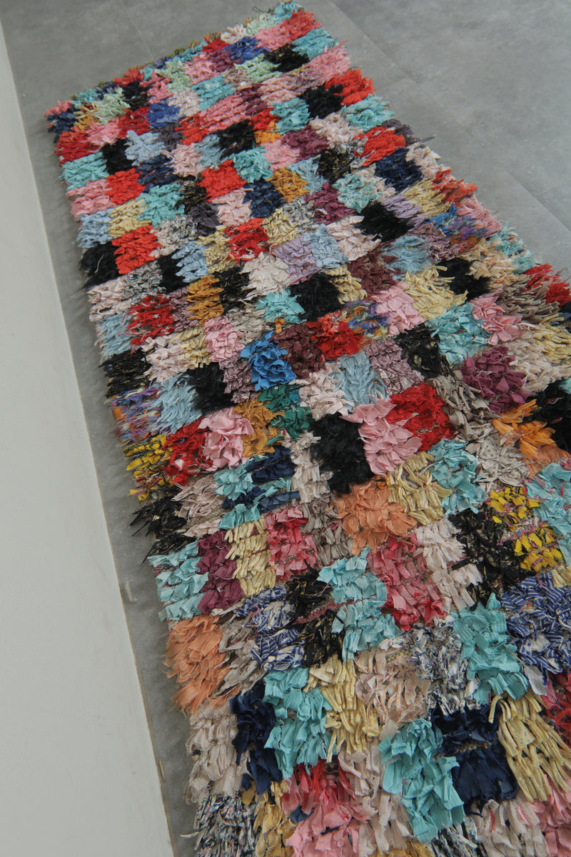 Multicolor Moroccan Boucherouite Rug – 5.2 x 7.5 Feet Handmade Patchwork Carpet - Boucherouite Rugs