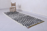 Moroccan berber rug 3 X 8.5 Feet - Boucherouite Rugs