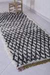 Moroccan berber rug 3 X 8.5 Feet - Boucherouite Rugs